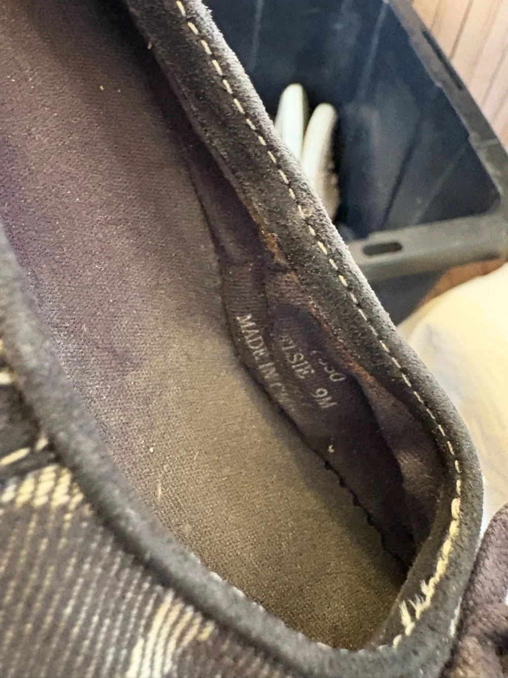 Coach Women's Canvas Leather Signature Slip-On Ballet Flats Blue Size 9 - Picture 6 of 6